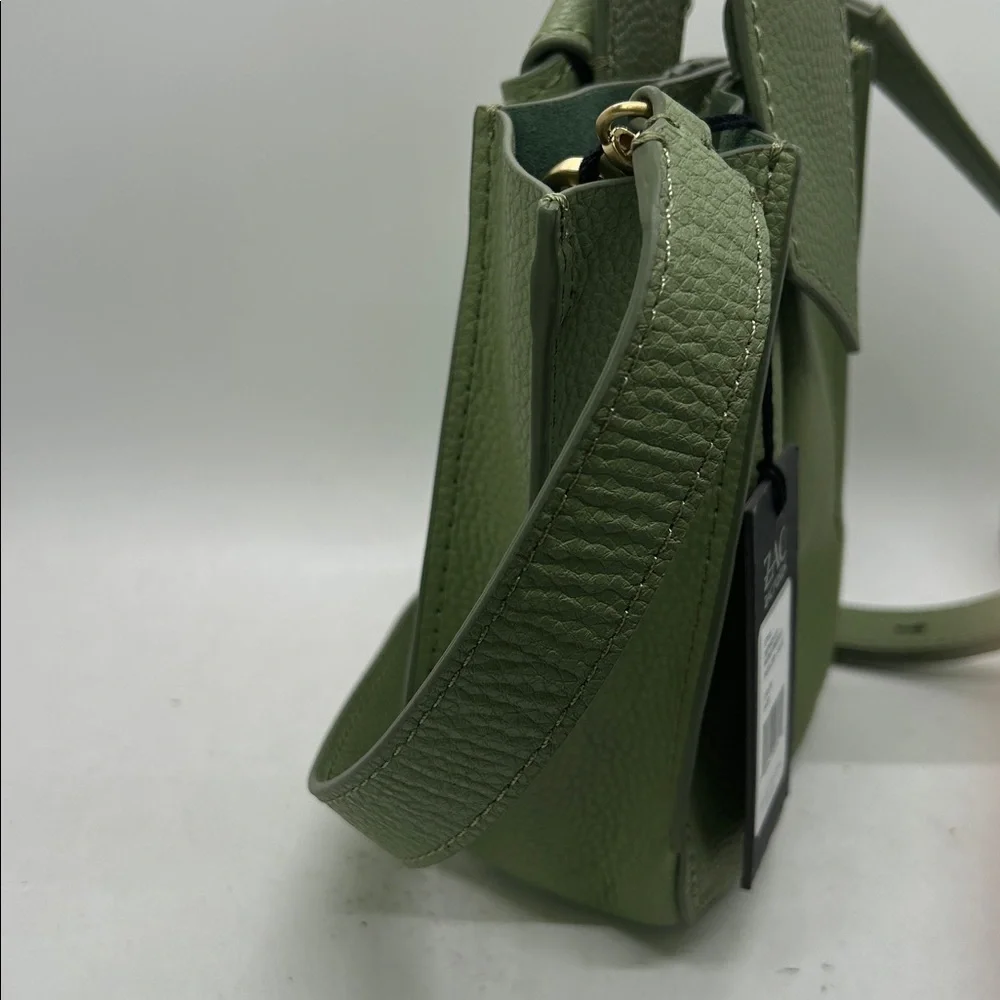 Zac Posen NWT Sage Green Leather Anthea Adj Strap Wristlet Shoulder Bag Purse 🌸🌸 - Picture 4 of 7
